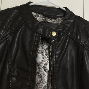 Brown leather jacket